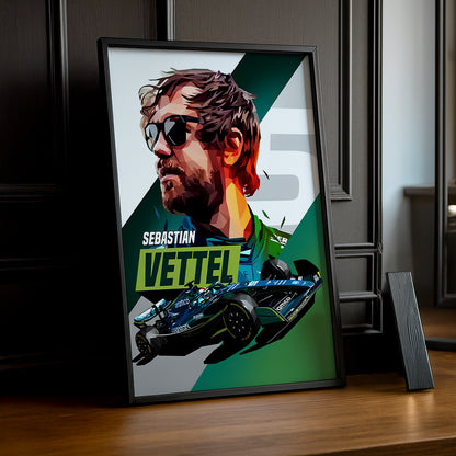 Cadre photo Sebastian Vettel Formule 1