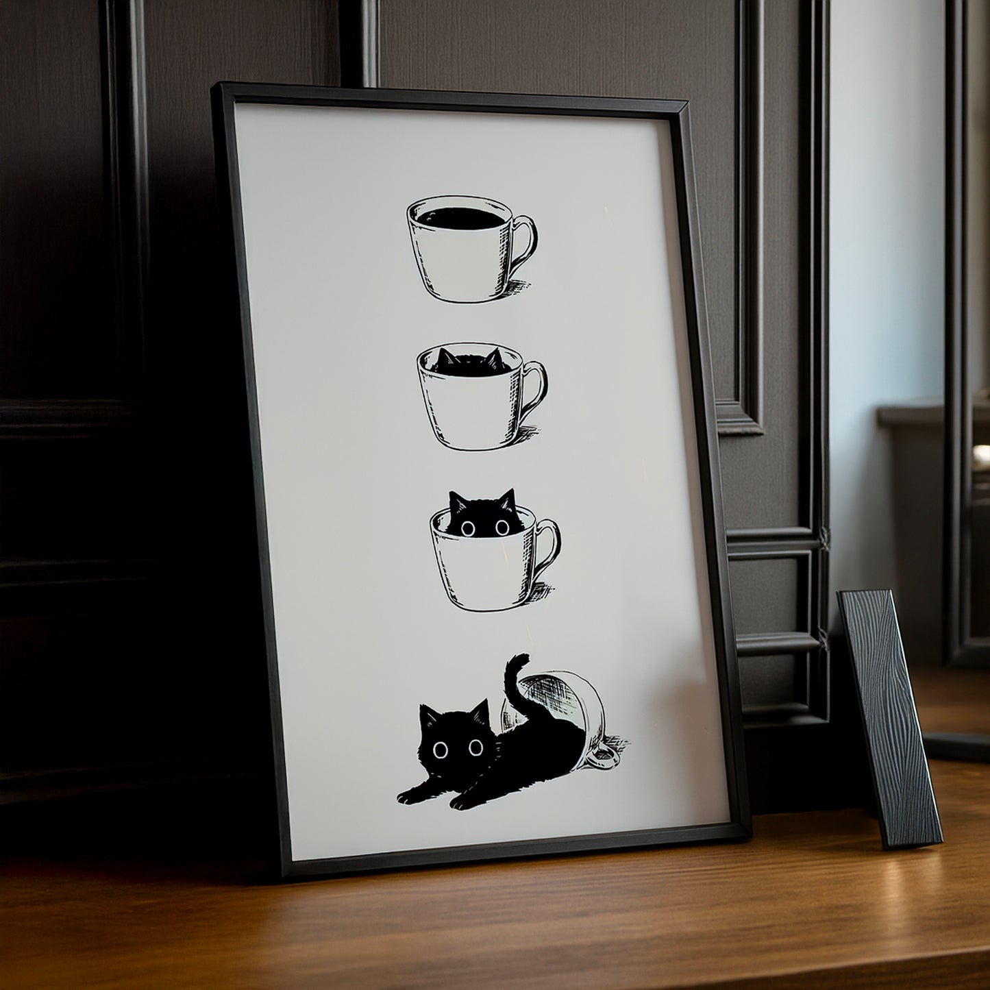 Cadre photo Café - Chat