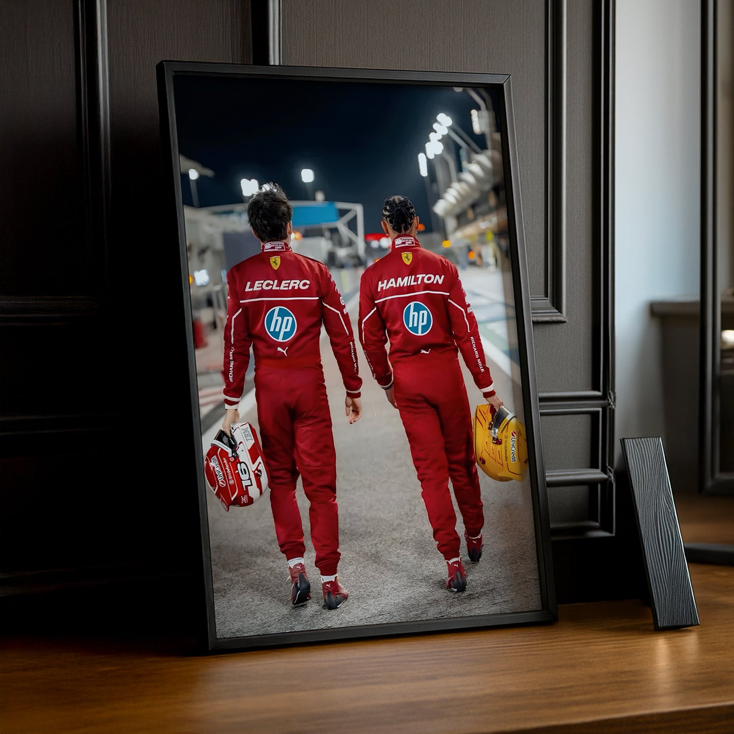 Poster encadrée Formule 1 - Charles Leclerc x Lewis Hamilton