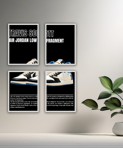 Poster Travis Scott Air Jordan Low Fragment encadré