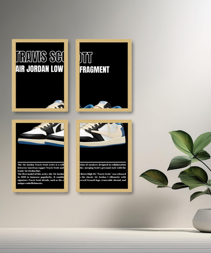 Poster Travis Scott Air Jordan Low Fragment encadré