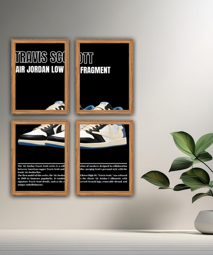 Poster Travis Scott Air Jordan Low Fragment encadré