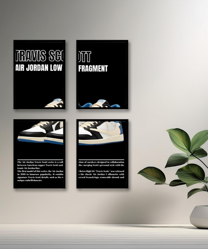 Poster Travis Scott Air Jordan Low Fragment encadré