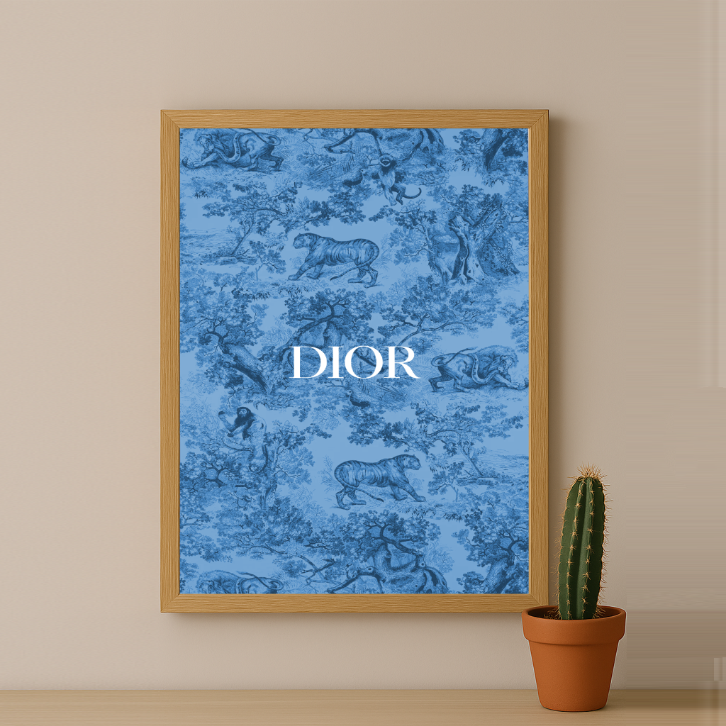Cadre photo Dior Bleu Dessin