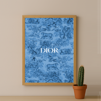Cadre photo Dior Bleu Dessin