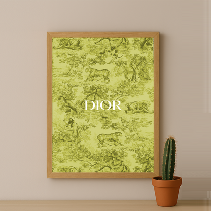 Cadre photo Dior Jaune Dessin