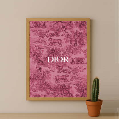 Cadre photo Dior Rose Dessin