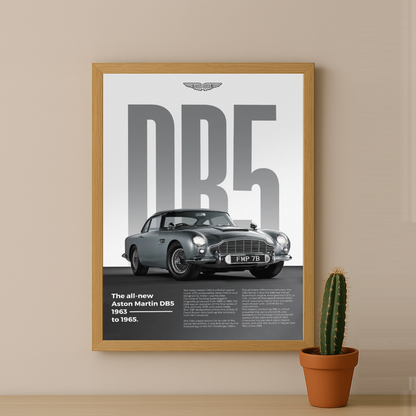 Poster Voitures - Aston Martin DB5 1963