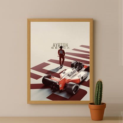 Poster encadrée Formule 1 - Ayrton Senna