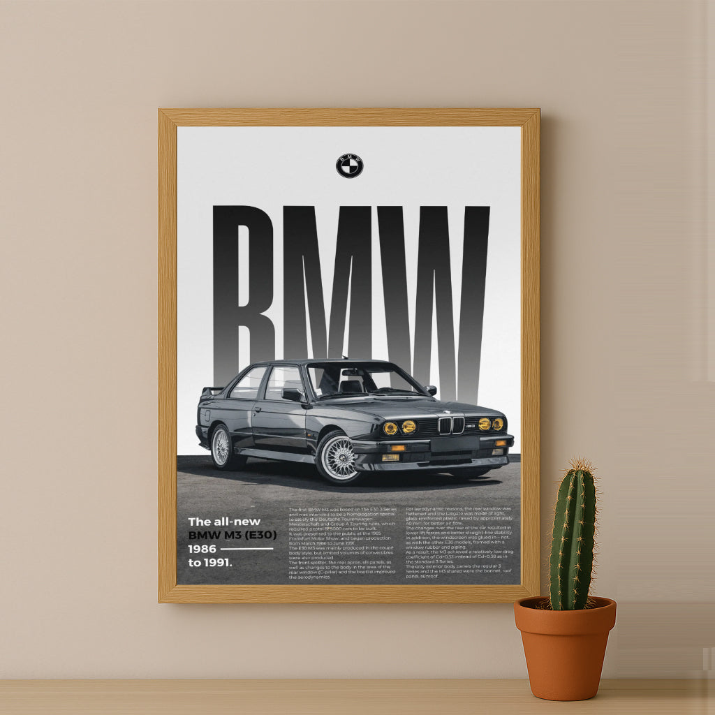 Poster Voitures - BMW M3 E30