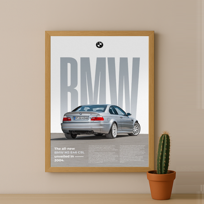Poster Voitures - BMW M3 E46 CSL