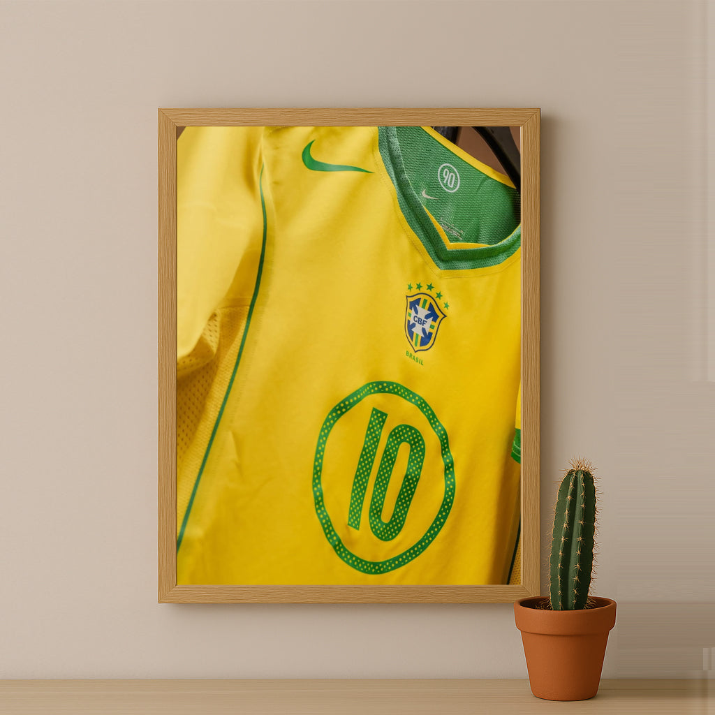 Poster Maillot Football - Brazil Retro