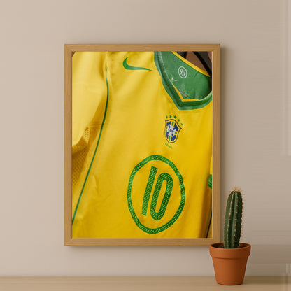 Poster Maillot Football - Brazil Retro
