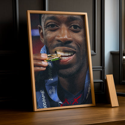 Cadre Photo Dembélé – Médaille Budapest Champions League 2026 | PSG TonCadre