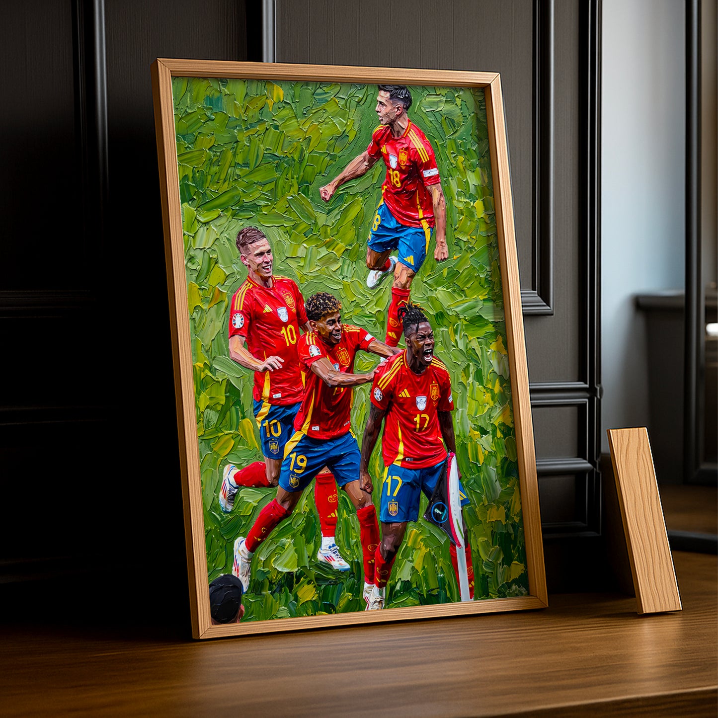 Cadre Photo Espagne Célébration – Yamal, Nico Williams, Dani Olmo TonCadre