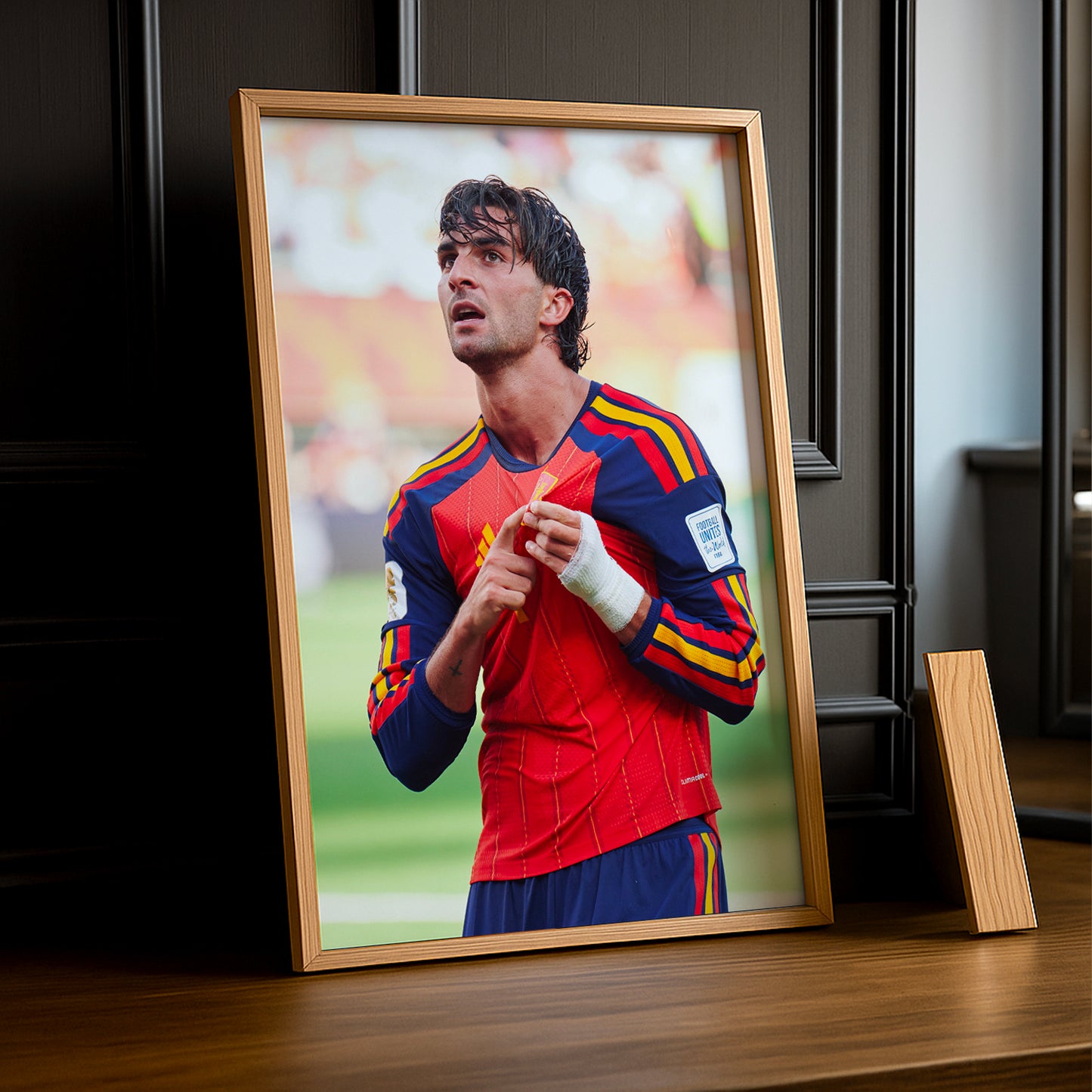 Cadre Photo Ferran Torres Espagne – Célébration Maillot Roja TonCadre