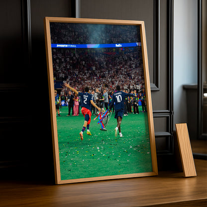 Cadre Photo Hakimi & Dembélé – Trophée Champions League 2026 | PSG TonCadre