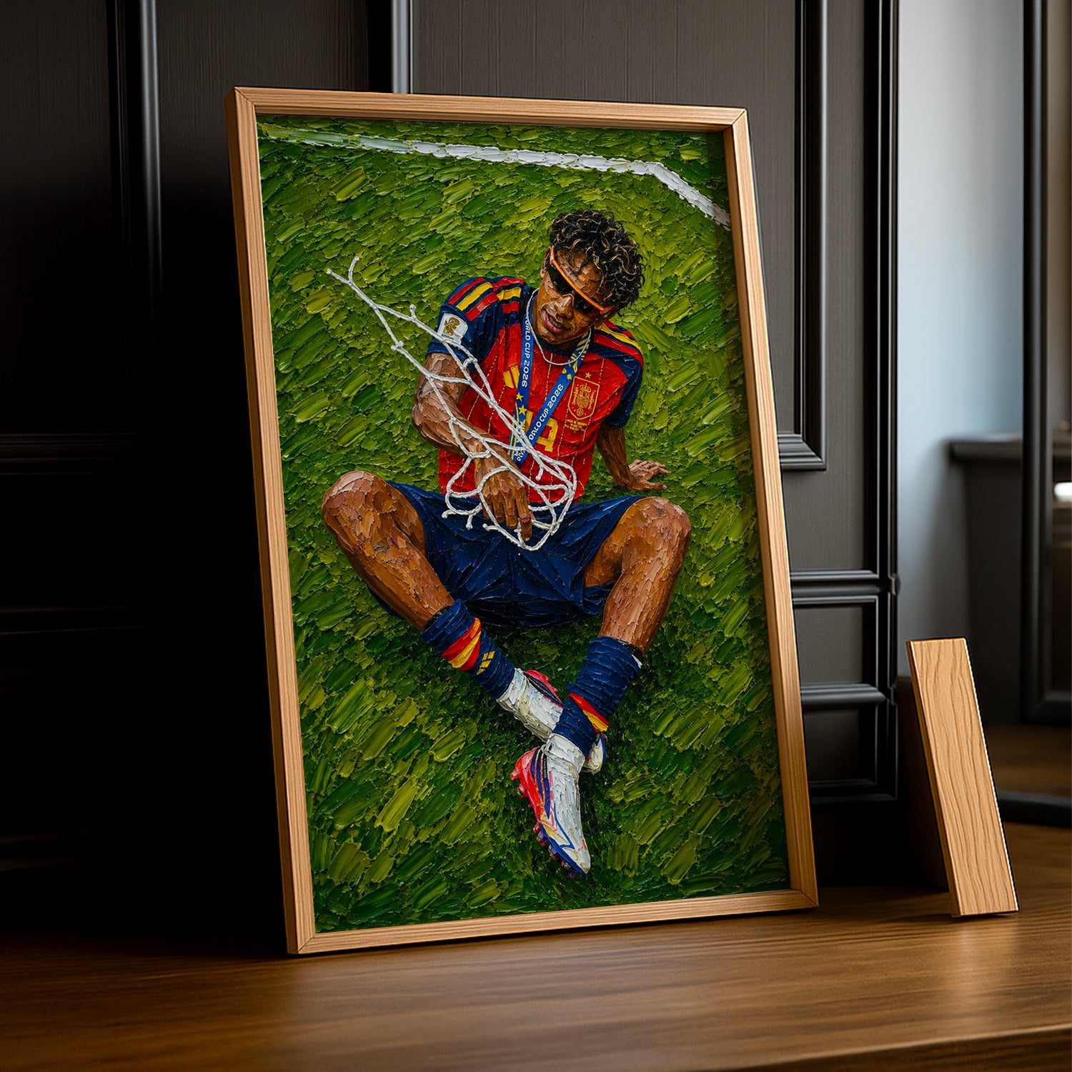 Cadre Photo Lamine Yamal Filet Coupe du Monde 2026 – Tableau TonCadre