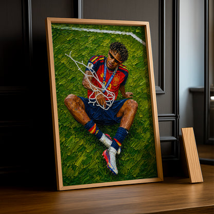 Cadre Photo Lamine Yamal Filet Coupe du Monde 2026 – Tableau TonCadre