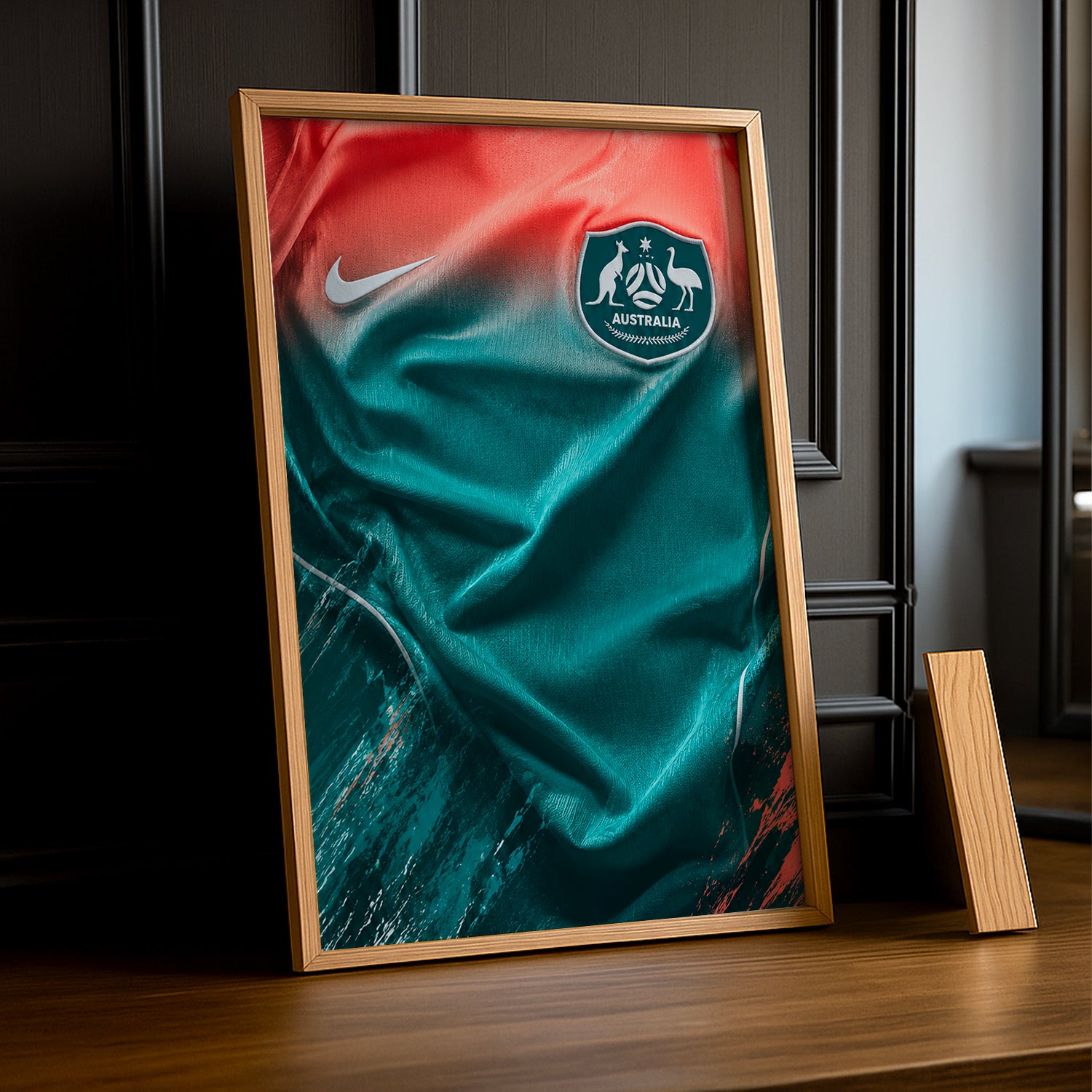 Cadre Photo Maillot Australie – Extérieur Coupe du Monde 2026 TonCadre