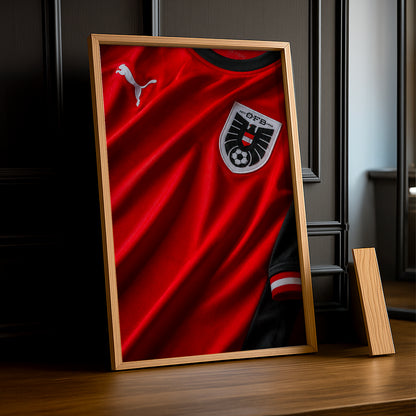 Cadre Photo Maillot Autriche – Domicile Coupe du Monde 2026 TonCadre