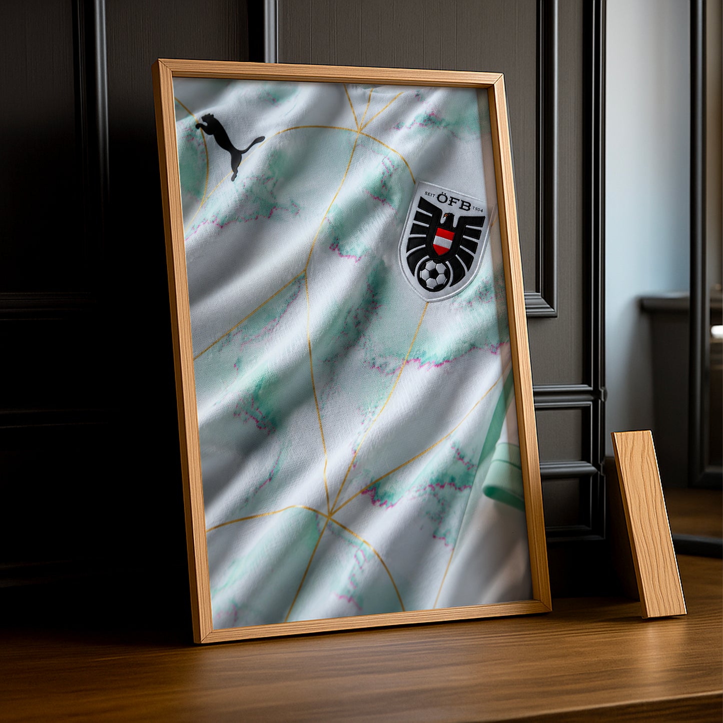 Cadre Photo Maillot Autriche – Extérieur Coupe du Monde 2026 TonCadre