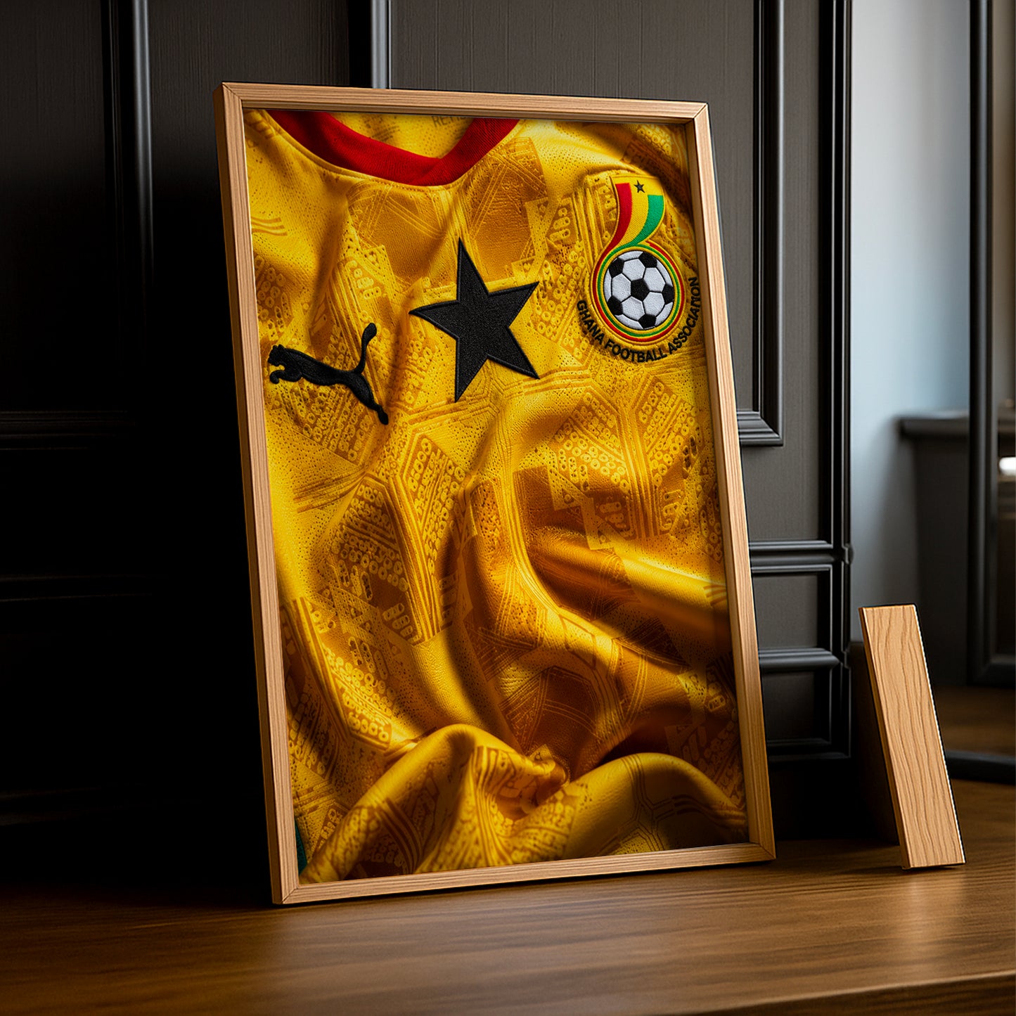 Cadre Photo Maillot Ghana – Extérieur Coupe du Monde 2026 TonCadre