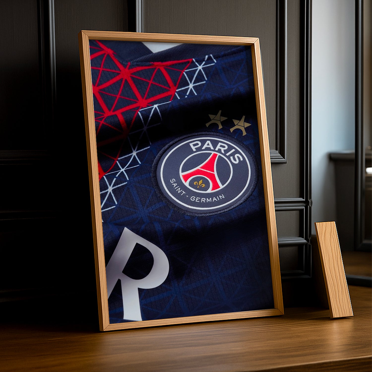 Cadre Photo Maillot PSG – Écusson Paris Saint-Germain Champions League 2026 TonCadre