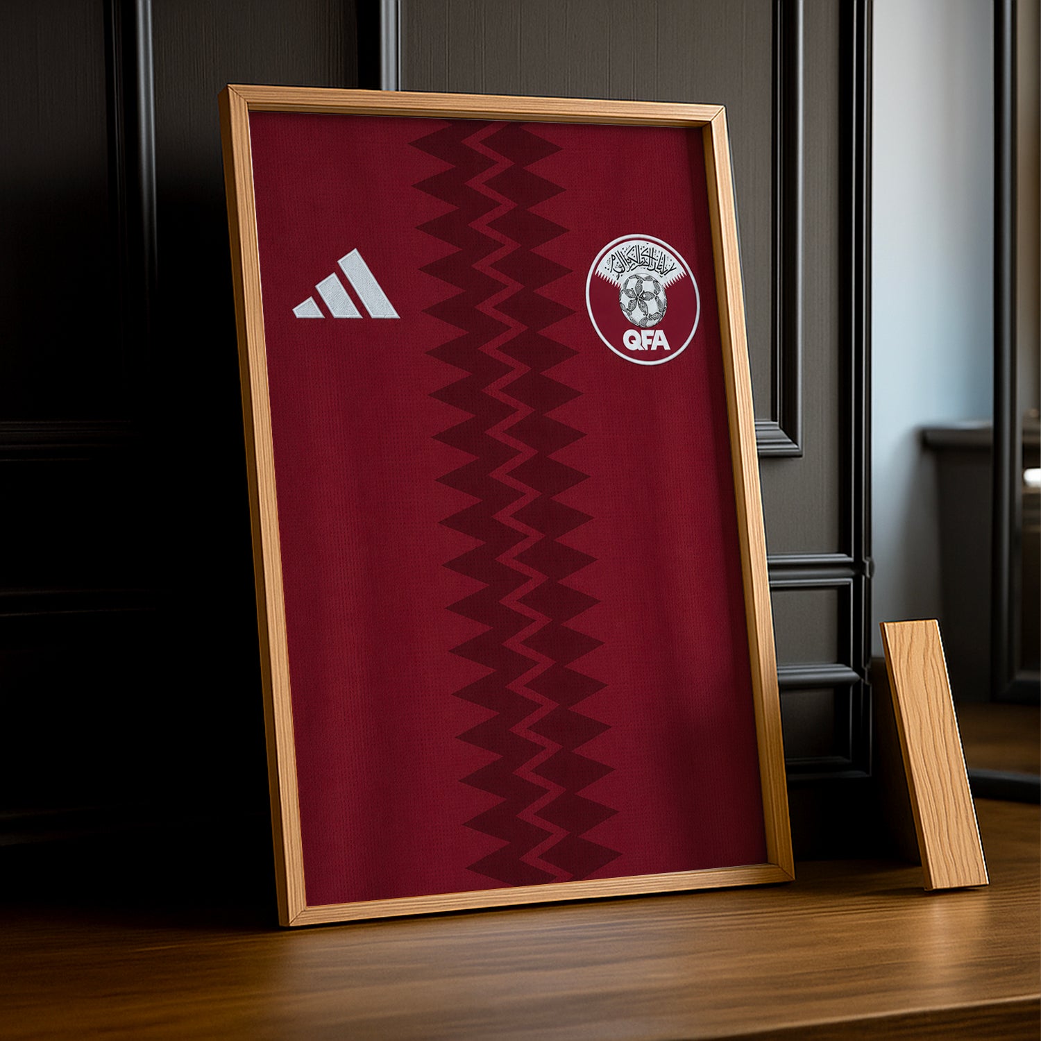 Cadre Photo Maillot Qatar – Domicile Coupe du Monde 2026 TonCadre