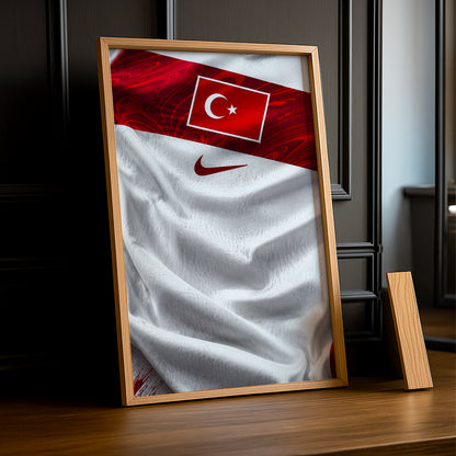 Cadre Photo Maillot Turquie – Extérieur Coupe du Monde 2026 TonCadre