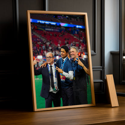 Cadre Photo Nasser & Luis Enrique – Célébration Champions League 2026 | PSG TonCadre