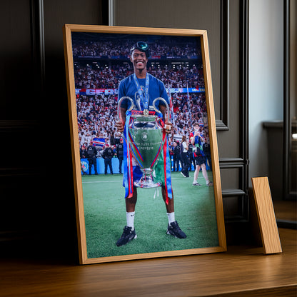 Cadre Photo Nuno Mendes – Trophée Champions League 2026 | PSG TonCadre