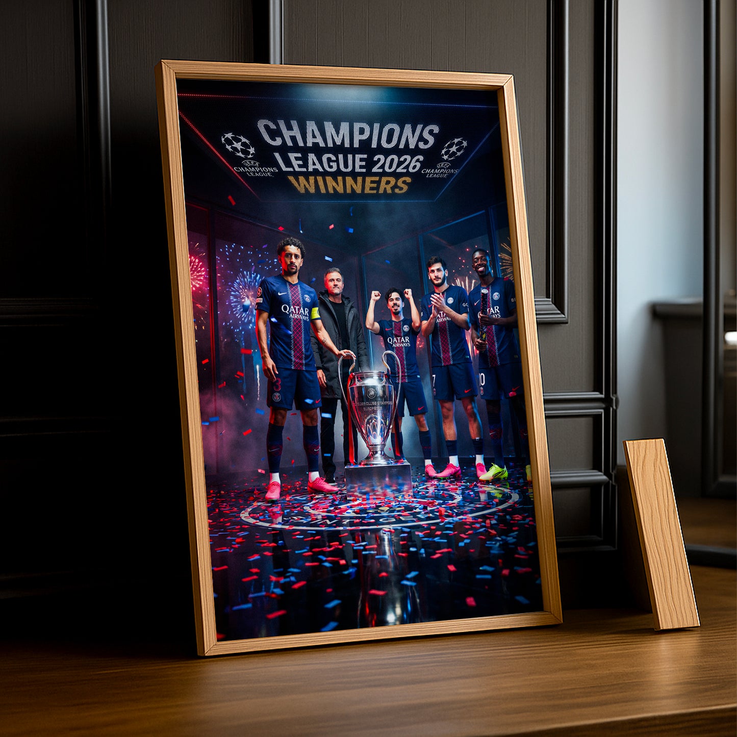 Cadre Photo PSG Champions League 2026 Winners – Luis Enrique & Joueurs TonCadre