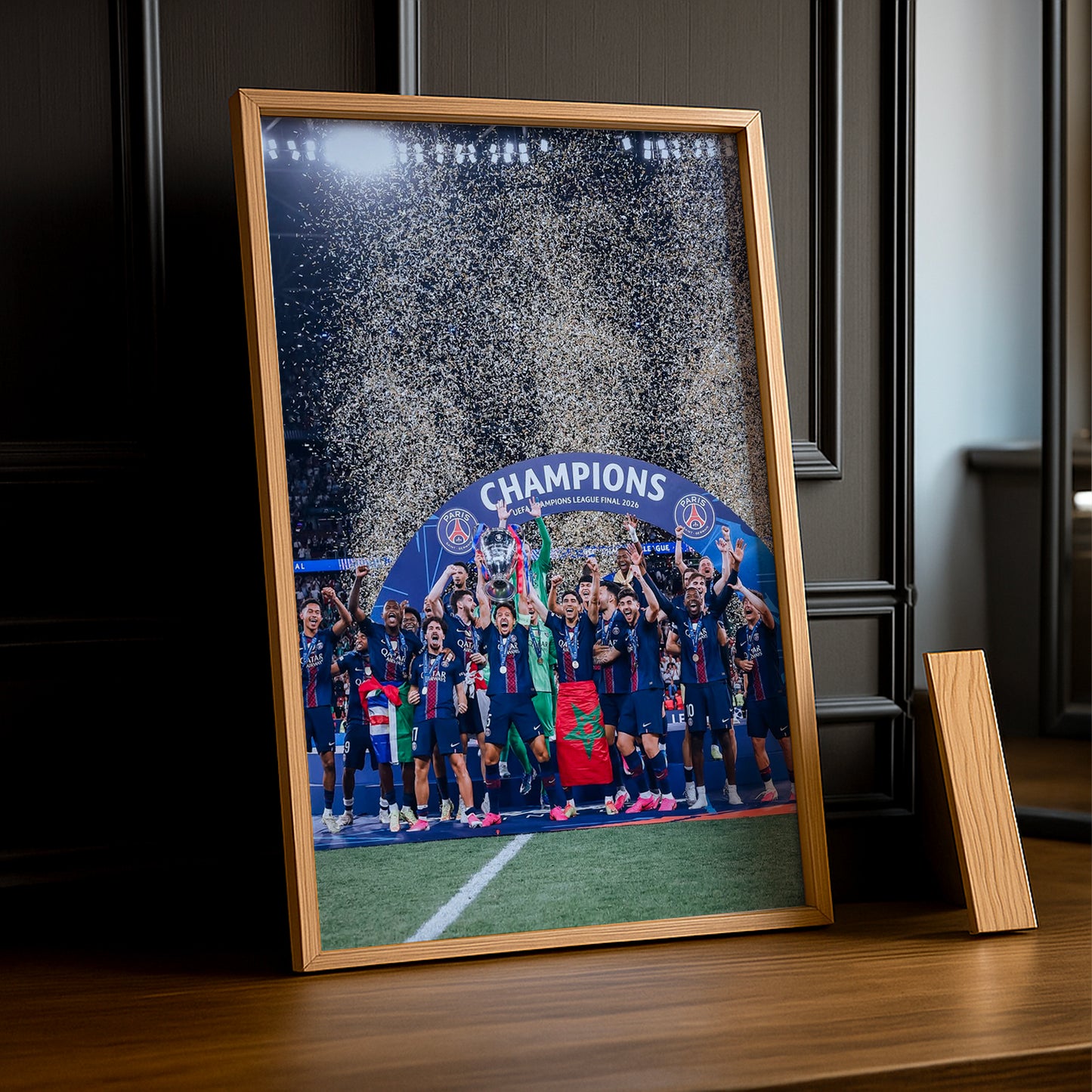 Cadre Photo PSG – Levée du Trophée Champions League Final 2026 TonCadre