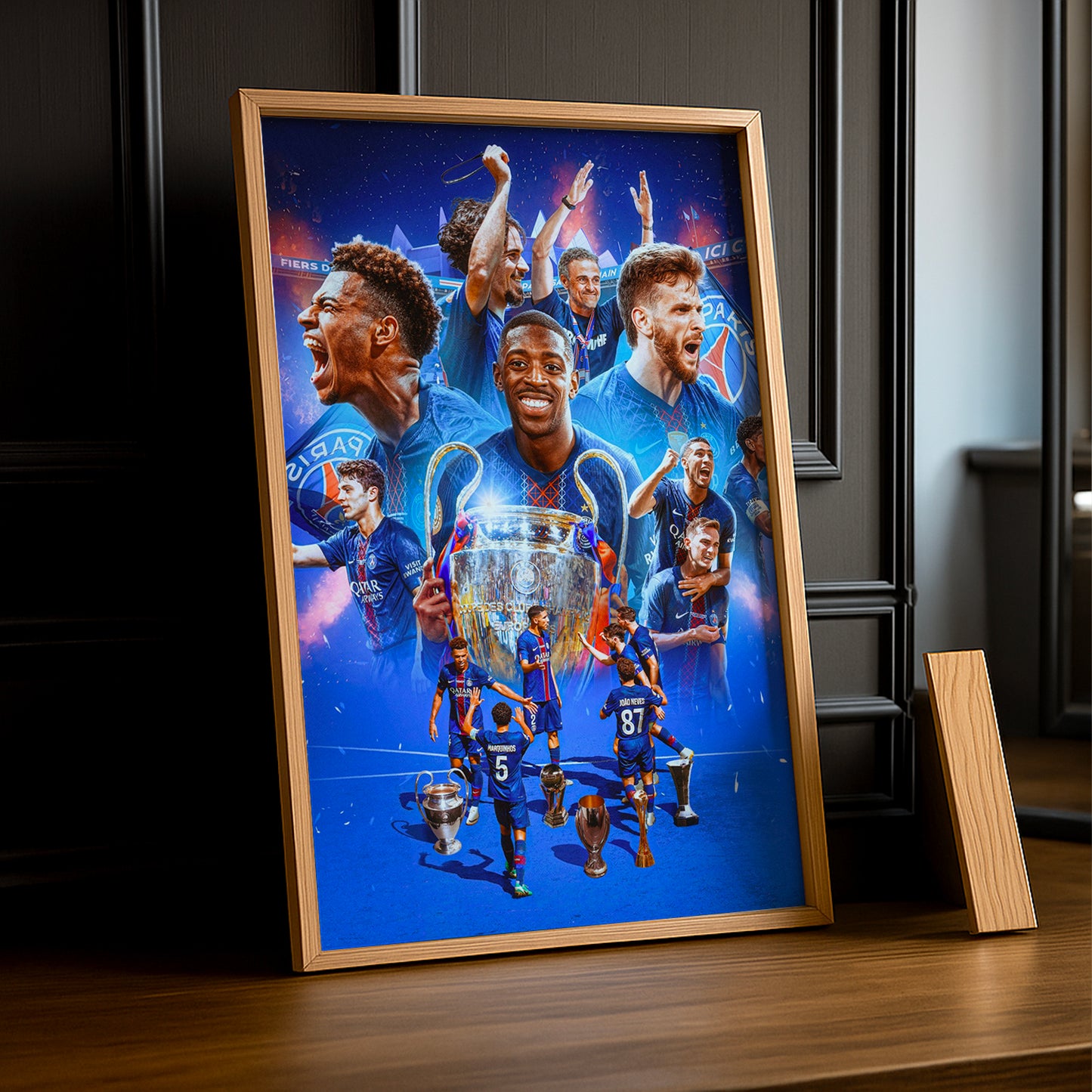 Cadre Photo PSG – Poster Collector Champions League 2026 | Montage Joueurs TonCadre