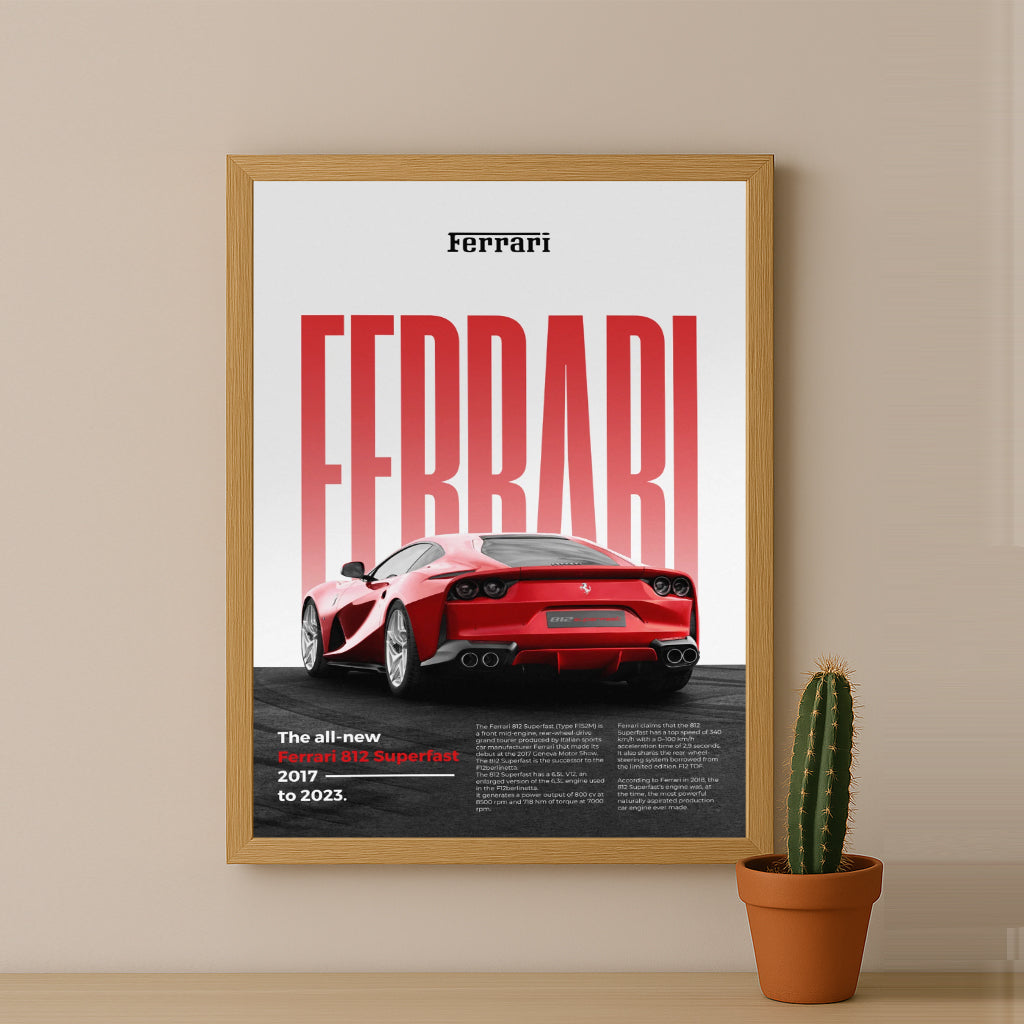 Poster Voitures - Ferrari 812 Superfast