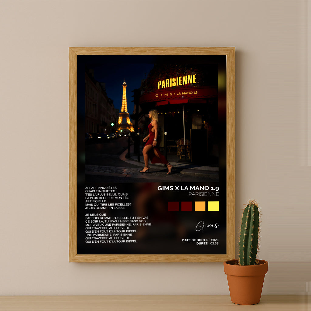 Cadre photo Titre Musicaux - Parisienne de Gims