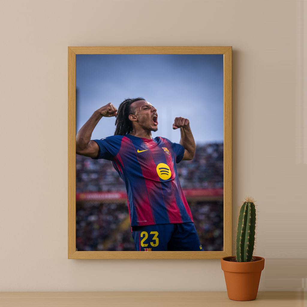 Poster encadrée FC Barcelone - Jules Koundé