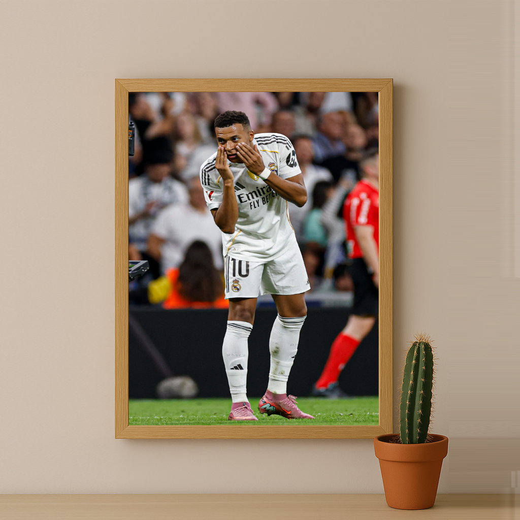 Poster encadrée Real Madrid - Kylian Mbappé Célébration