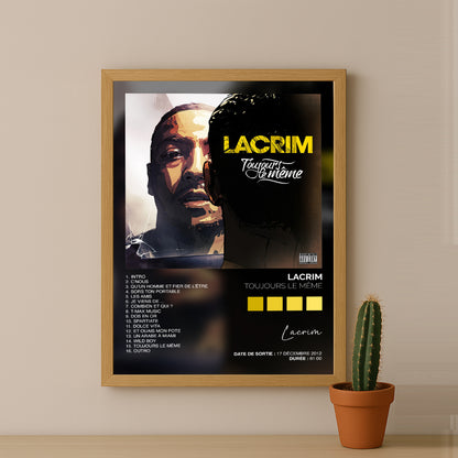 Cadre photo Album Musicaux - Toujours le même de Lacrim