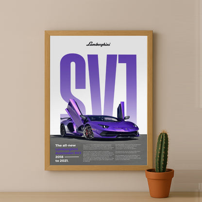 Poster Voitures - Lamborghini Aventador SVJ