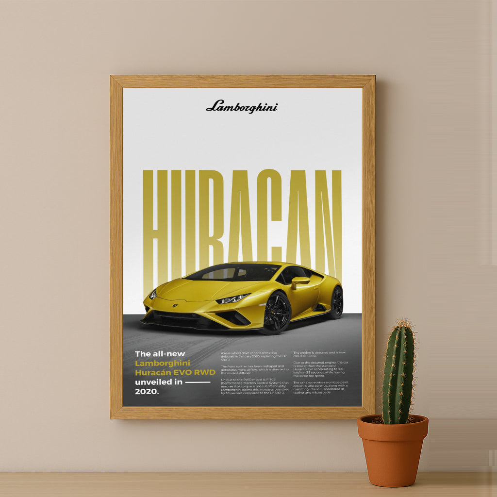 Poster Voitures - Lamborghini Huracan Evo RWD