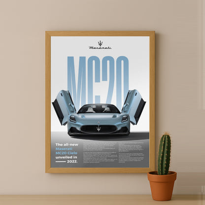 Poster Voitures - Maserati MC20 Cielo