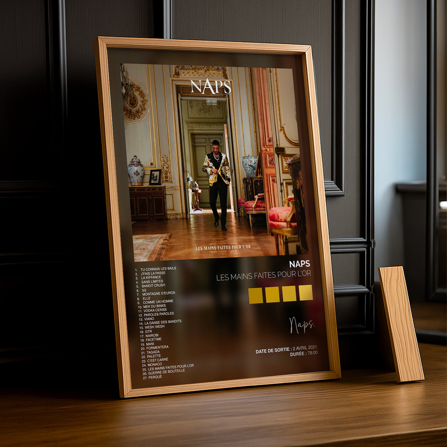 Cadre Photo Naps - Les mains faites pour l'or