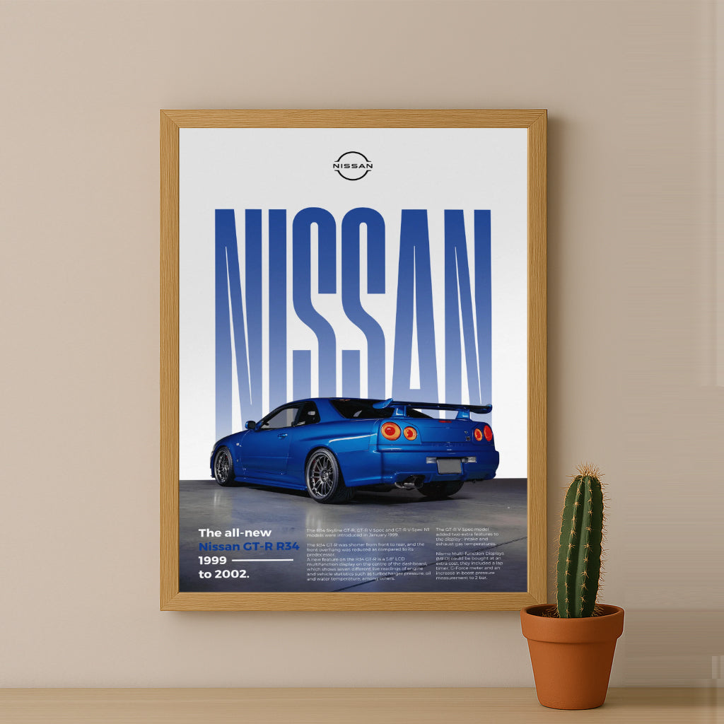 Poster Voitures - Nissan GT-R R-34