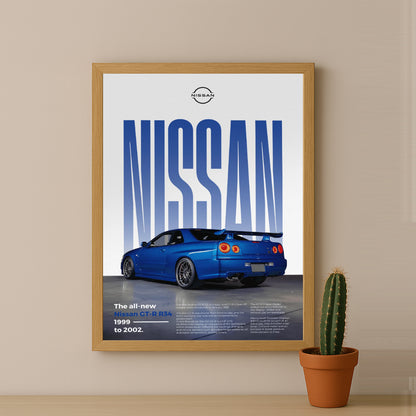 Poster Voitures - Nissan GT-R R-34