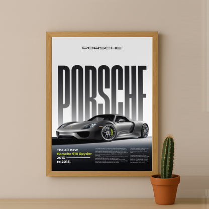 Poster Voitures - Porsche 918 Spyder