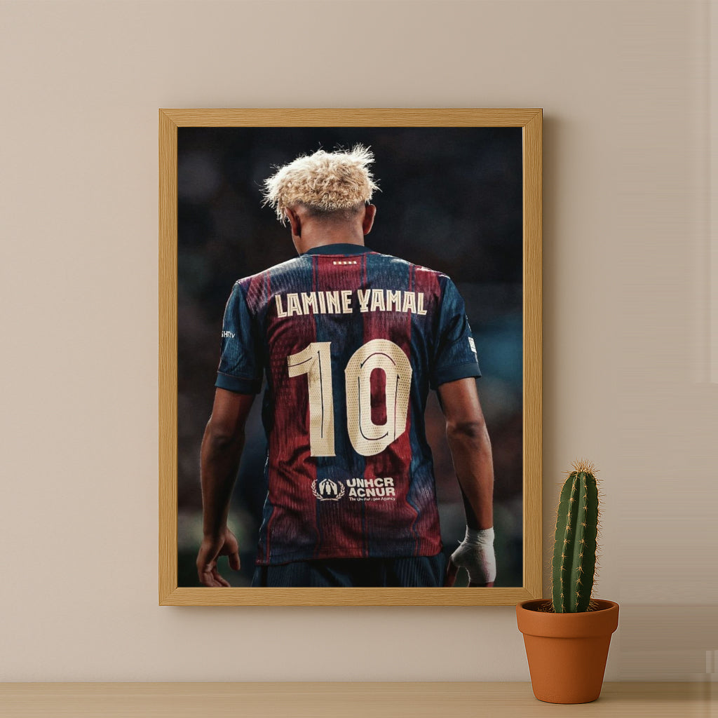 Poster encadrée FC Barcelone - Lamine Yamal