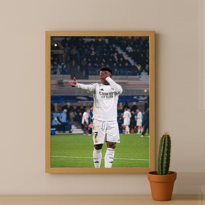 Poster encadrée Real Madrid - Vinicius Junior Célébration