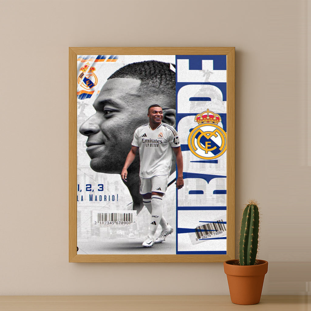 Poster encadrée Real Madrid - Kylian Mbappé